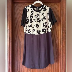 Rebecca Taylor Black & White Silk Dress - Size 4